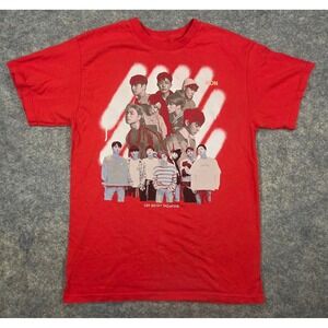 iKON Get Ready Showtime YG Entertainment K-Pop Graphic T-Shirt Red Medium